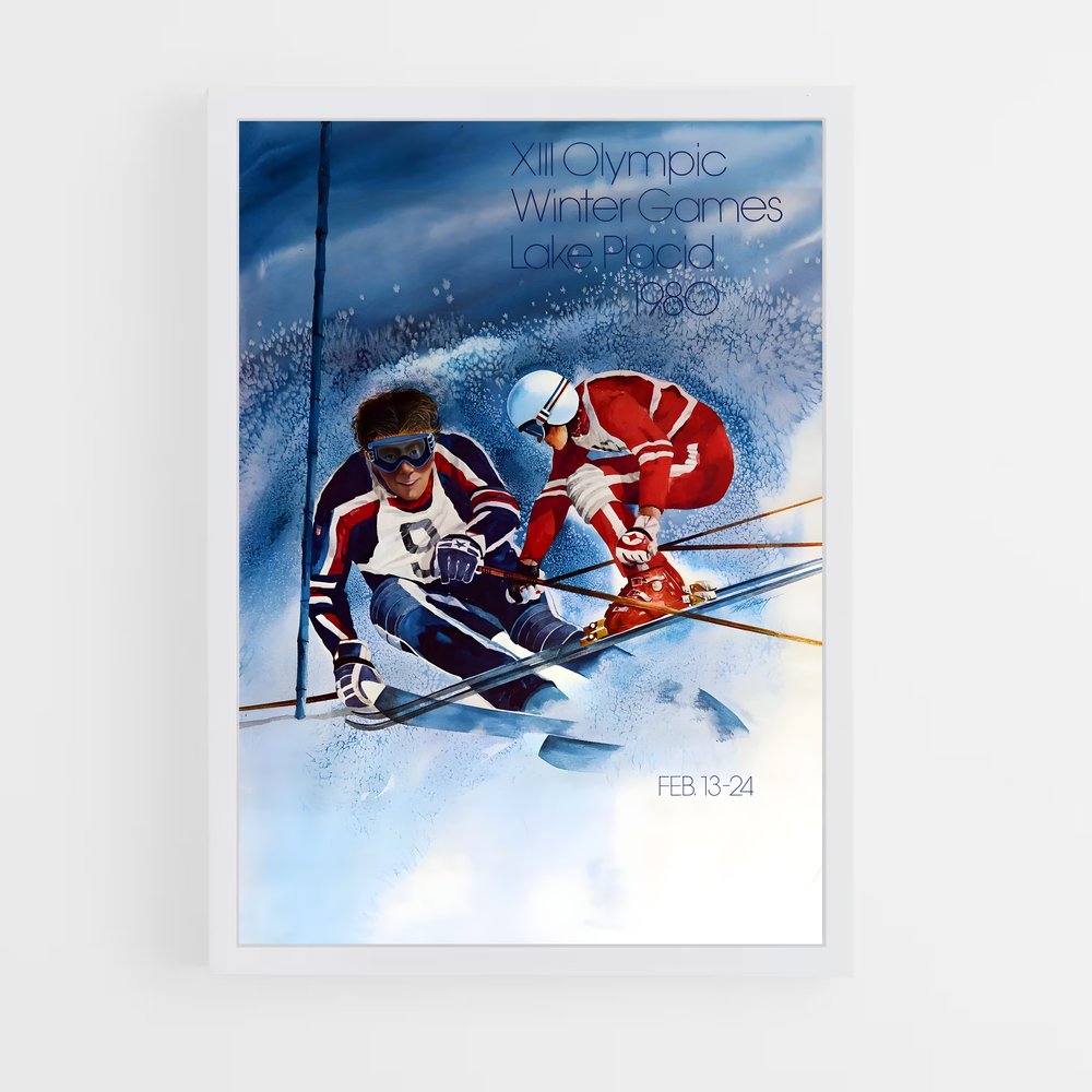 Poster Ski en Duo – affiche Jeux Olympiques (vue 3)